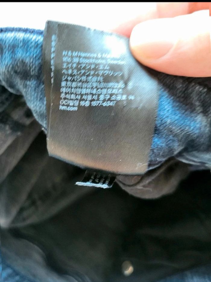 Jean H&M Homme Tech Stretch – Taille 38 FR – coupe slim déchirée – denim bleu extensible - photo numéro 17
