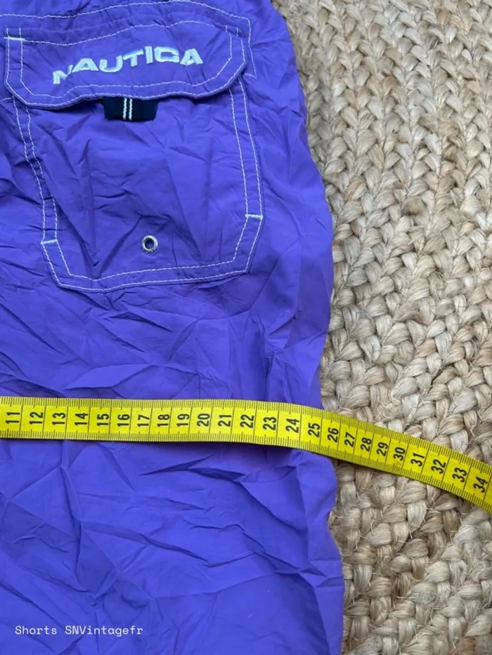 Short de Bain Nautica Homme Violet | Taille S | Très Bon État | Swimwear Vintage | SM733 - photo numéro 7