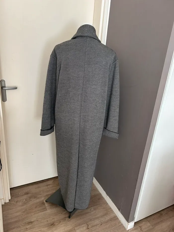 fabrice karel manteau, gilet, long, caban gris oversize - photo numéro 9