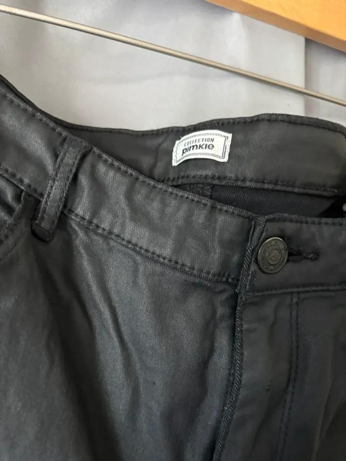 Jean effet  simili cuir - photo numéro 2