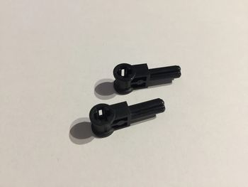 Lot x2 Essieu 2L avec connecteur d'essieu 6553 noir pièce détachée Lego #A49