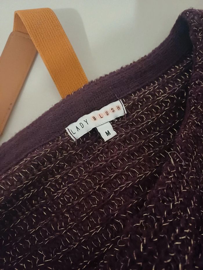 Pull violet pailleté Lady Blush taille M 38 - photo numéro 10