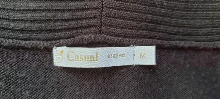 Gilet femme grand col marron foncé GEMO Taille M - photo numéro 6