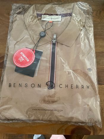 Polo homme beige avec zip – Neuf avec étiquette