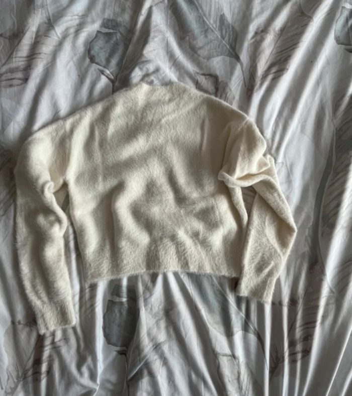 pull court blanc crème - photo numéro 2
