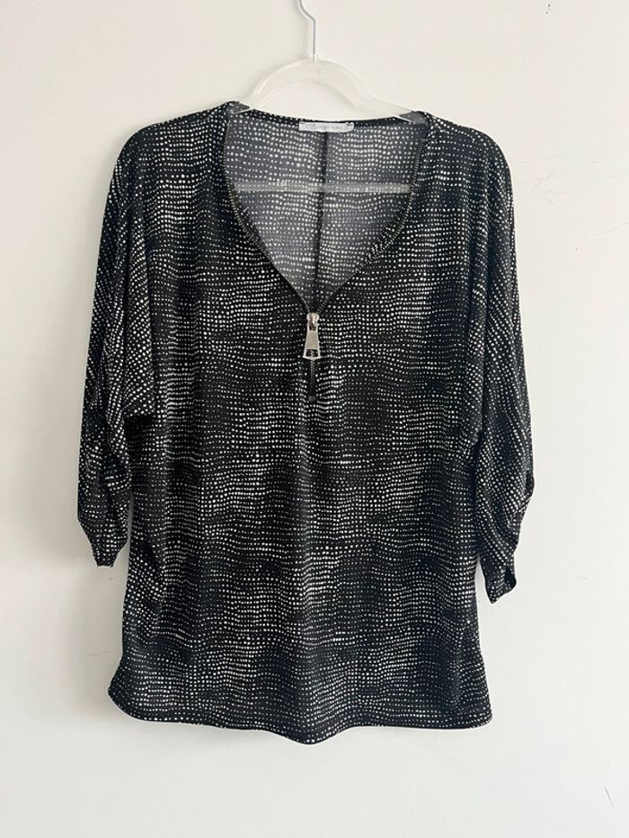 Blouse femme Gémo manches 3/4 taille L (40-42) - photo numéro 2