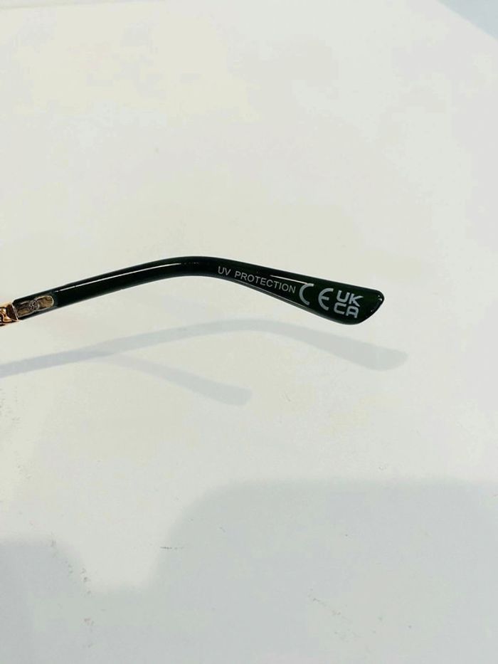 Lunette de soleil femme verte dorée et marron léopard verres dégradés UV protection cat 2 - photo numéro 7