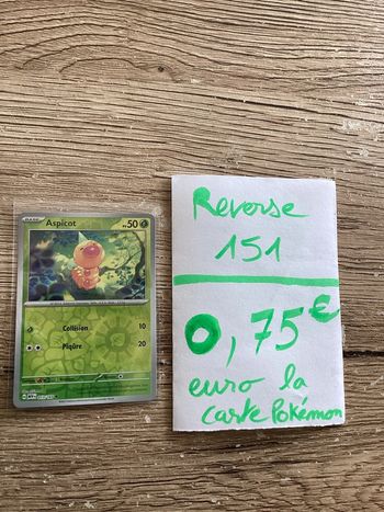 carte Pokémon aspicot reverse 013/165 EV3.5 collection 151 FR neuf sortie de booster