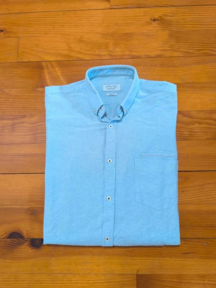 Chemise Zara - Slim Fit - Taille S - Bleu clair