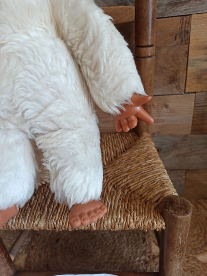 Peluche singe tiemi kiki blanc tbe vintage - photo numéro 7