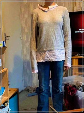 Tres jolie  pull chemise  taille  40