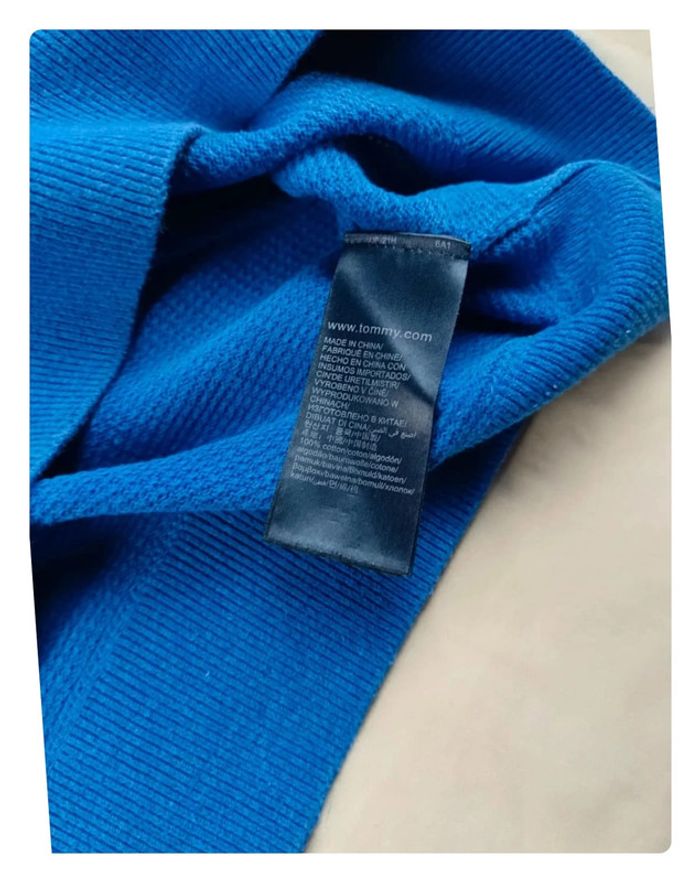 Pull cotton texturé relief Tommy Hilfiger bleu M - photo numéro 8