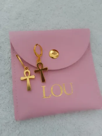 Boucles d'oreilles Lou, croix Egyptiennes