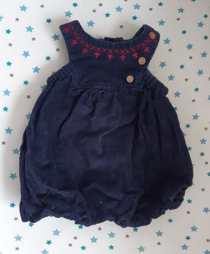 Salopette short en velours