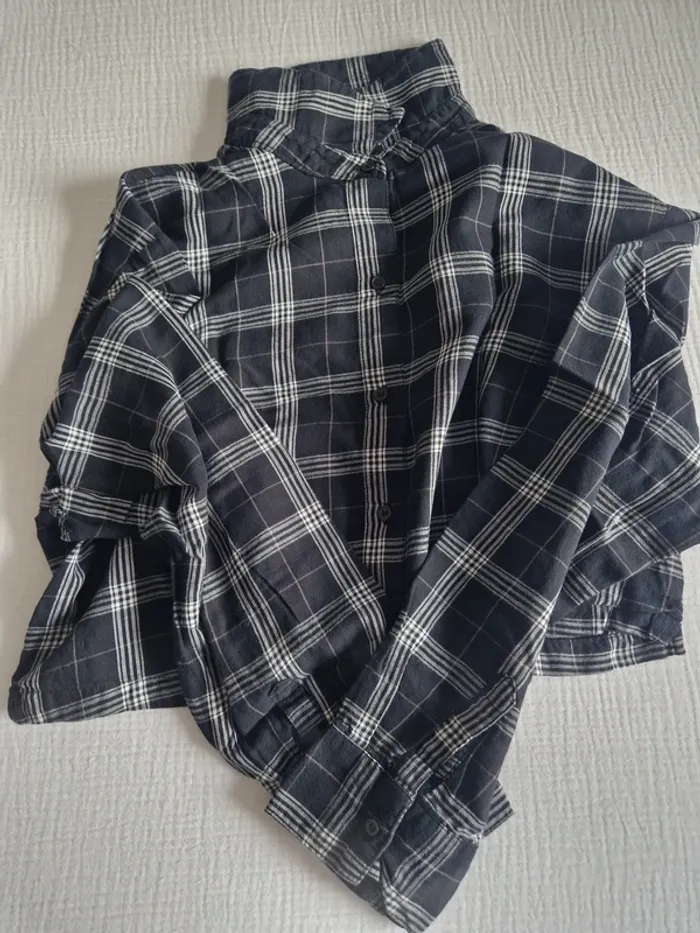 Chemise H&M croc top manches longues noire - photo numéro 6