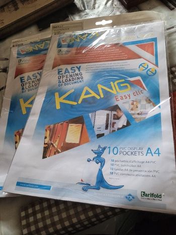 Paquet de 10 pochettes d affichage A4 PVC Kang