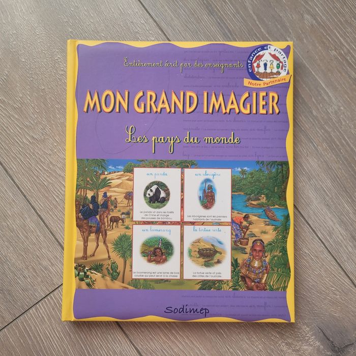 Livre Mon grand Imagier. Les pays du monde. Édition Sodimep