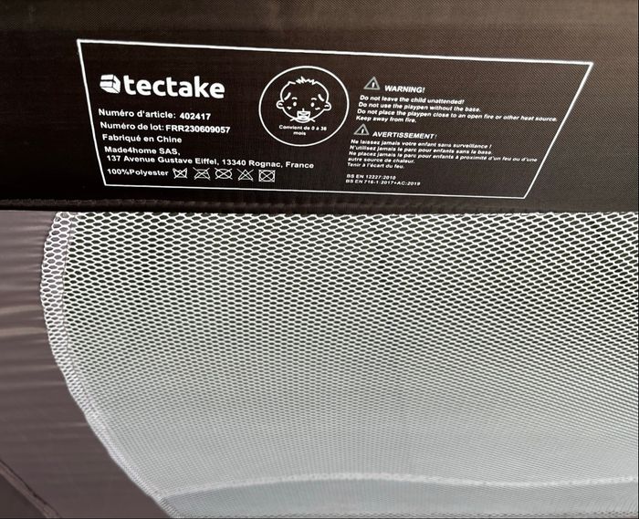 Parfait état - Lit parapluie bébé - lit de voyage pour enfant Tectake - photo numéro 4