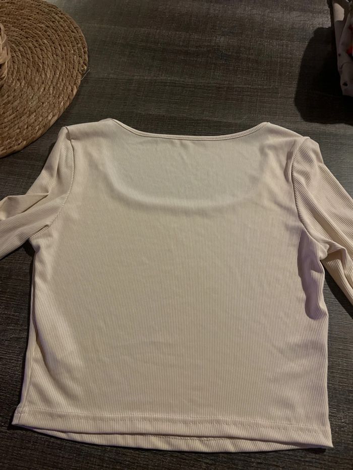 T-shirt manches longues taille 36 couleur beige - photo numéro 3