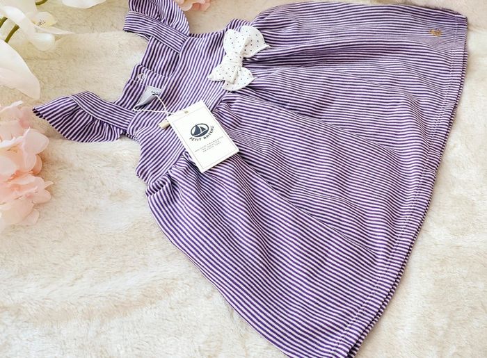2 Robes 100% coton Petit Bateau Taille 6 mois - photo numéro 4