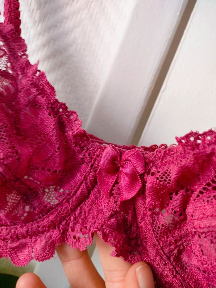 Soutien-gorge dentelle Framboise 85B - photo numéro 4