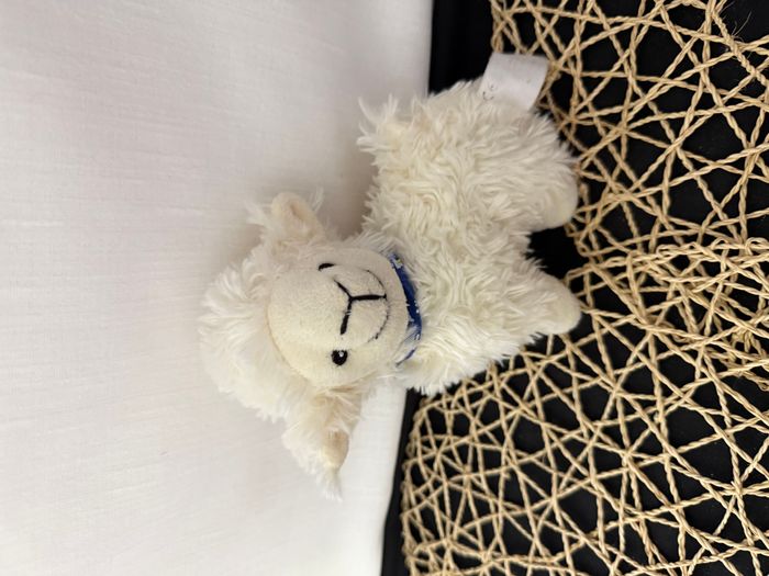 doudou mouton bandana bleu - photo numéro 3