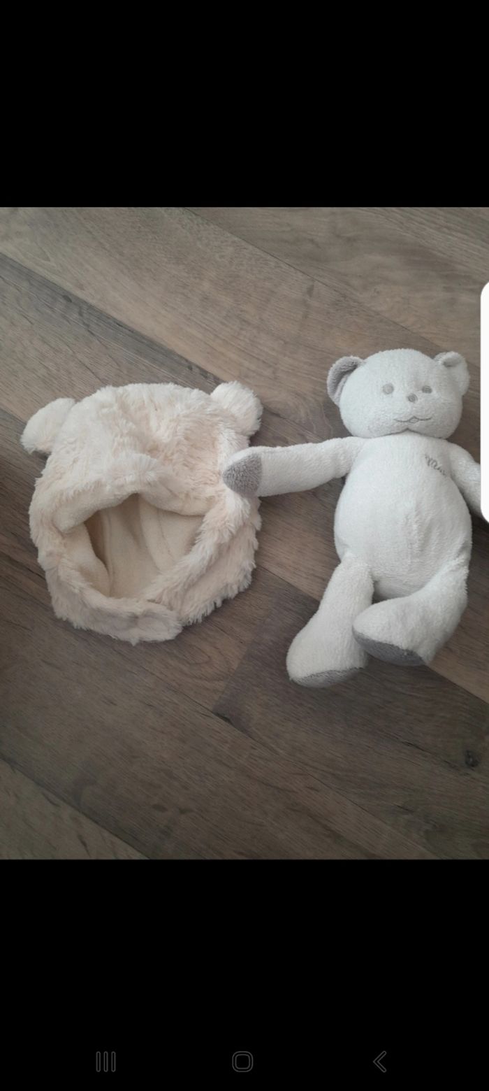 Bonnet bébé et nounours