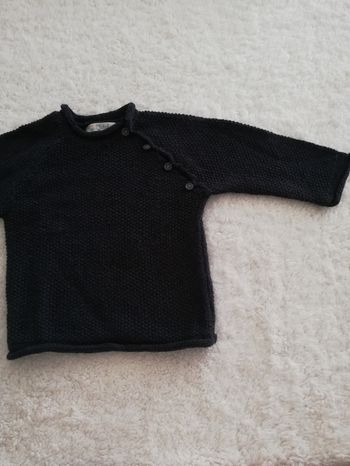 Pull bleu marine Kitchoun 6 mois fille