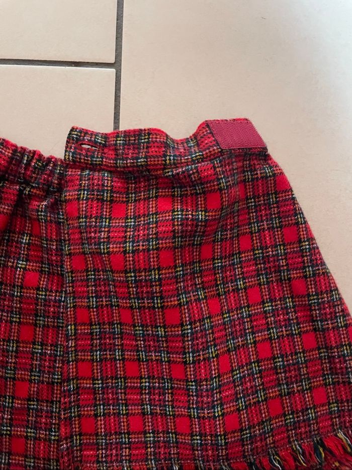 Jupe portefeuille écossaise vintage benetton - photo numéro 3
