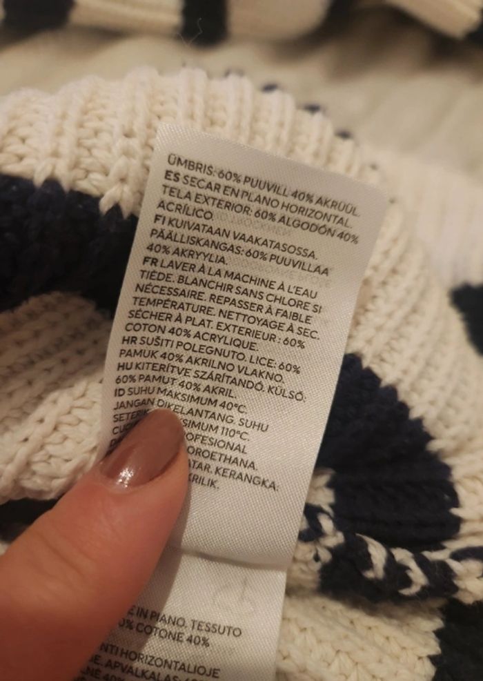 Pull marin H&M – col montant zippé – taille M – très bon état - photo numéro 8