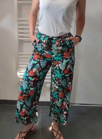 Pantalon palazzo fleuri s/m