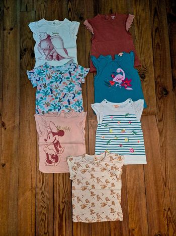 Lot de 7 tee shirts pour bébé fille