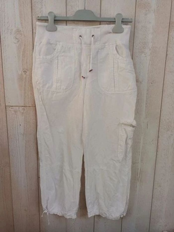 Pantacourt blanc taille 36