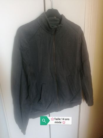 🌸Sweat zippé gris et turquoise Taille 14 ans mixte "Oxbow" Neuve 🌸