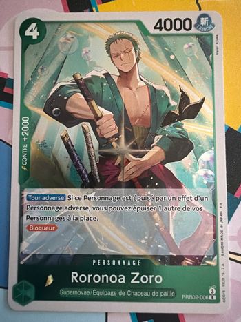 One Piece Roronoa Zoro PRB02-006 FR NM