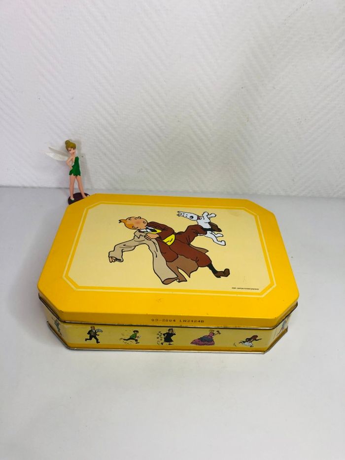 Boite à biscuit en métal Tintin vintage - photo numéro 3