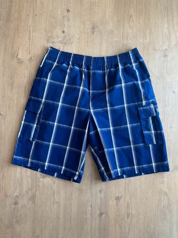 Short cargo à carreaux bleu pour homme Shaka Wear taille 4XL 454