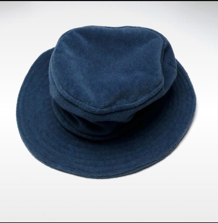 👒 Magnifique chapeau handmade  velour bleu pour petite fille - photo numéro 2