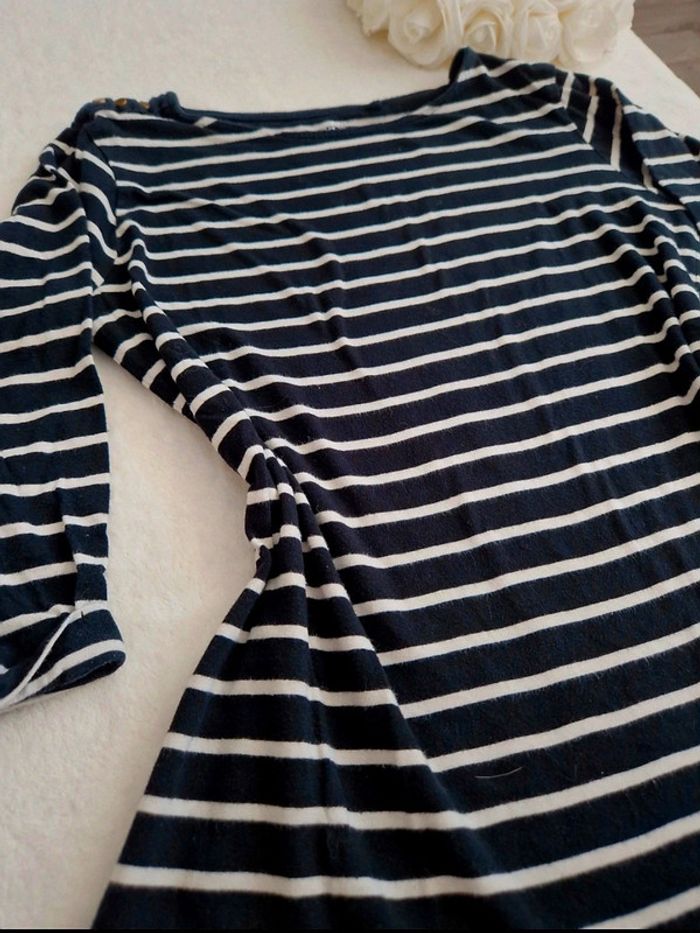 🤰 Marinière de grossesse - Noir et Blanc - Taille 38 - 🤰 - photo numéro 2