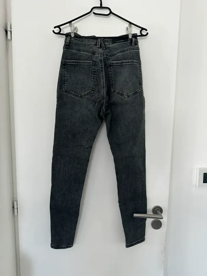 Jean skinny gris foncé – Stradivarius - Taille 36 – Coupe super high waist - photo numéro 3