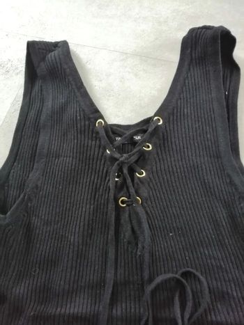 top noir en maille extensible taille M Tally Weir
