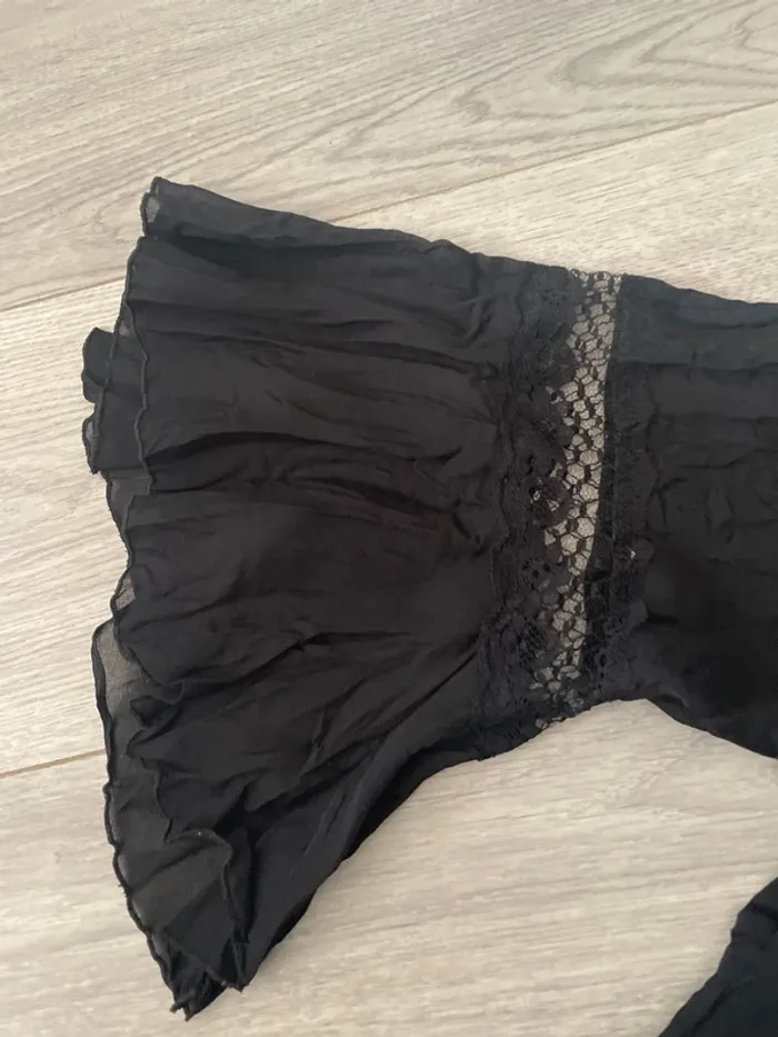 Tunique noire transparente dentelle - photo numéro 3