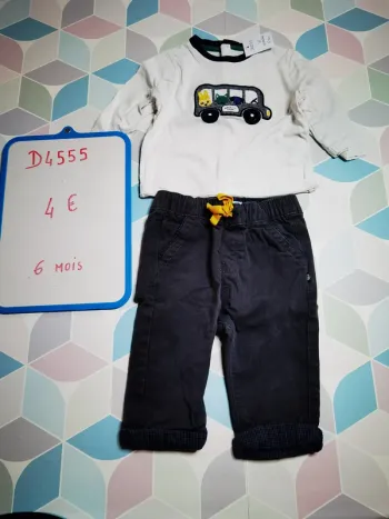 D4555 - ensemble garçon 6 mois