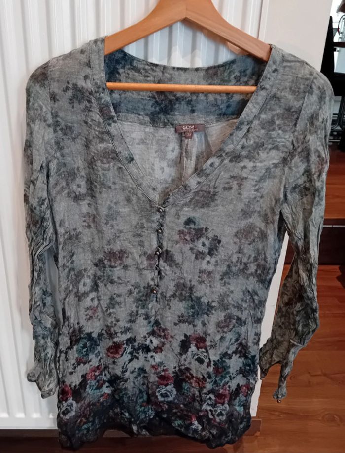 Blouse GDM gris vert 38