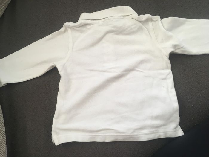 Polo manches longues blanc orchestra 18 mois - photo numéro 2