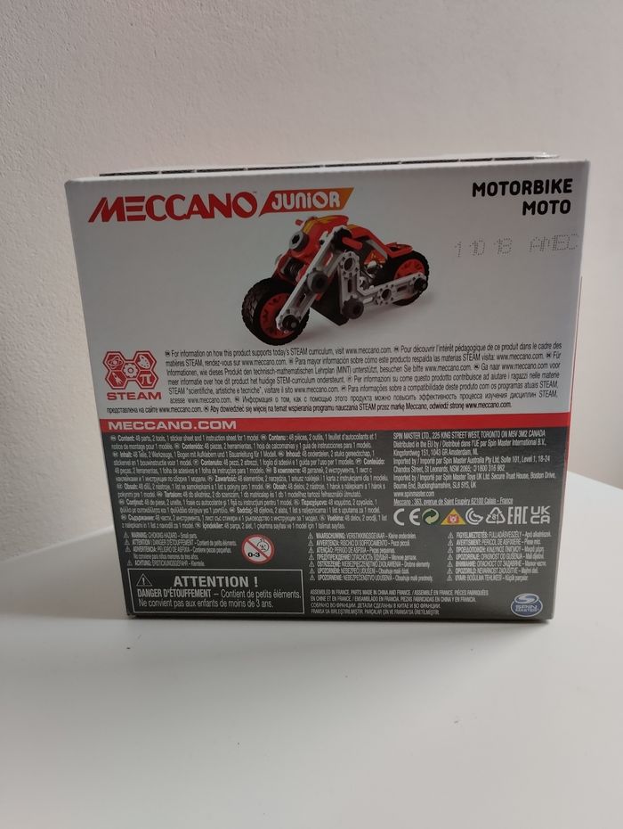 Coffret Meccano junior moto 20101 - Neuf - photo numéro 2