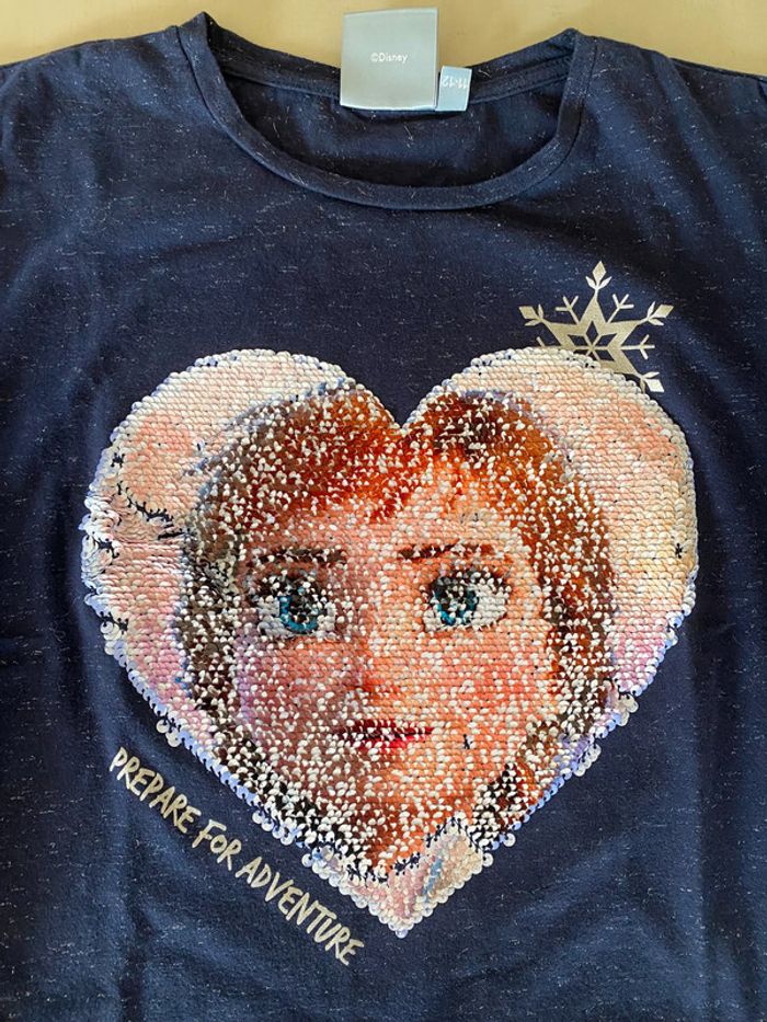 Tee shirt Desigual Disney avec sequins Reine des Neiges manche longue 11-12 ans - photo numéro 3