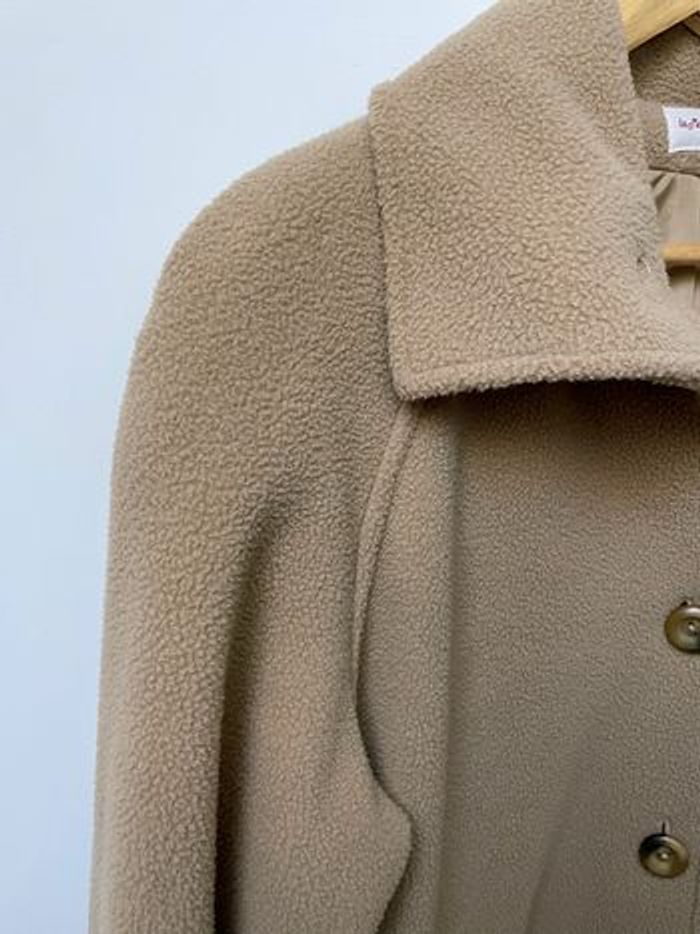 Manteau mi-long polaire moumoutte beige La Maison du Jersey taille 46 - photo numéro 3