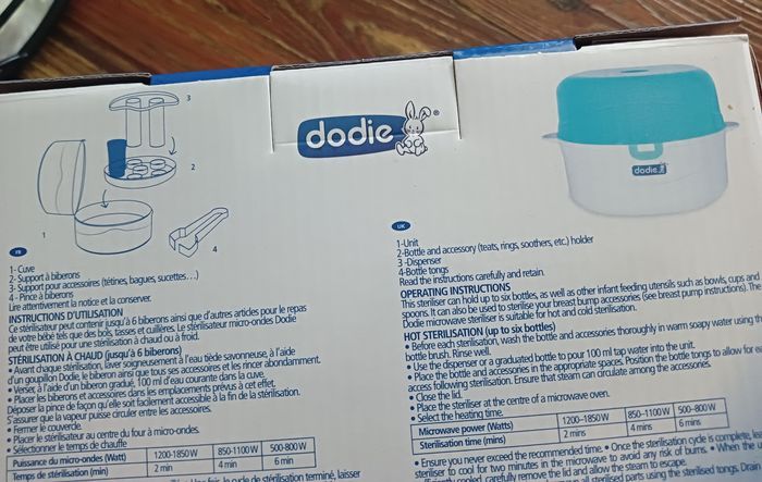 Stérilisateur DODIE - 2 minutes - micro onde 🎁 NEUF 🎁 idée cadeau - photo numéro 6