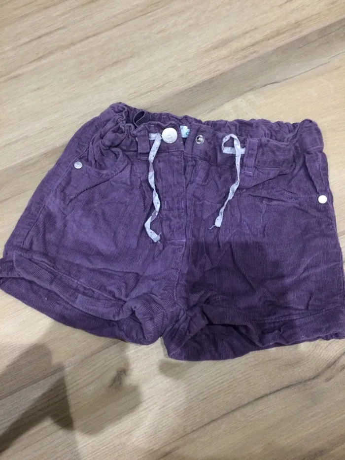 Short velours fille 23mois